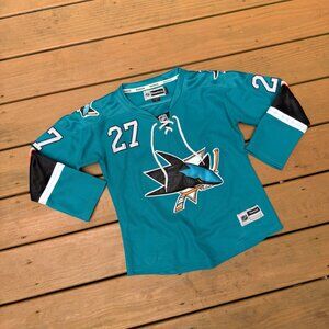 San Jose Sharks Ice Hockey Reebok Women's Jersey Shirt Size small #27 Donskoi